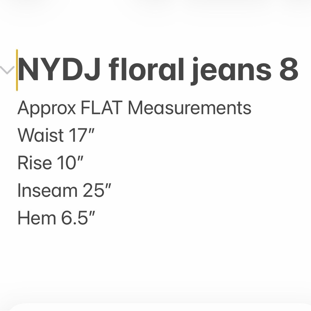 NYDJ Floral 5-Pocket Stretch Ankle Jeans 8 - Picture 10 of 10